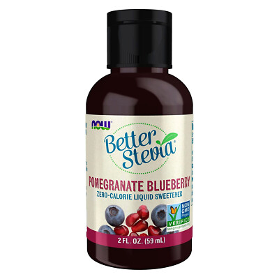 NOW FOODS BetterStevia Liquid Pomegranate Blueberry 2 fl oz