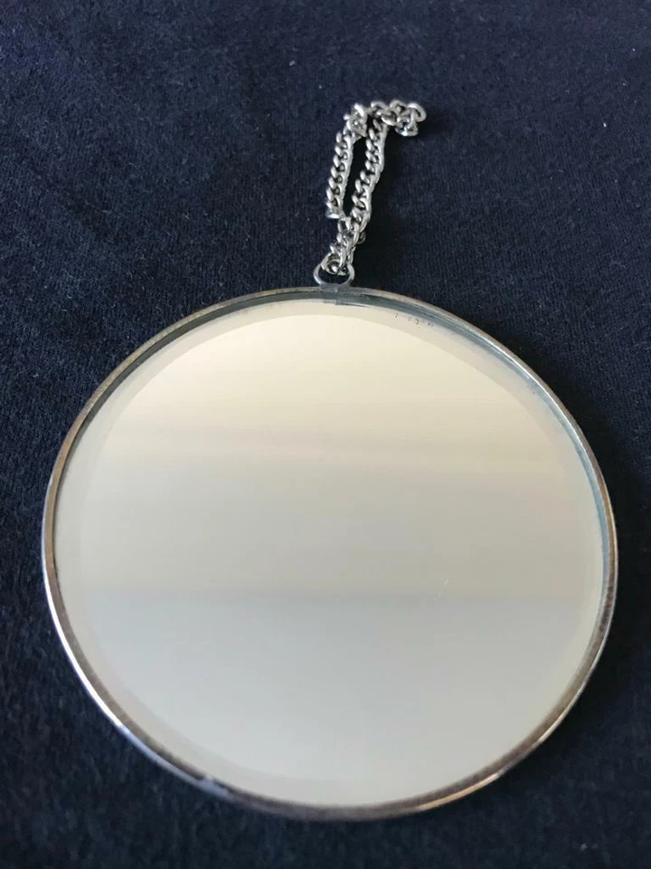 925K Sterling Silver, Muslim Ornate Repousse Round Mirror - Image 2 of 4