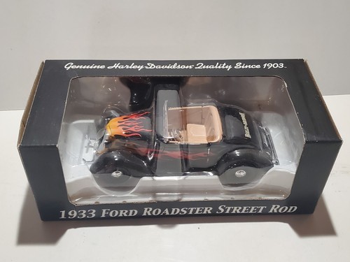 Harley Davidson 1933 Ford Deluxe Roadster Street Rod 1:24 Scale Coin Bank Car - Picture 2 of 6