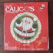 New Vintage Designs for the Needle Applique Kit Calic-O's 10" Framing Hoop Santa