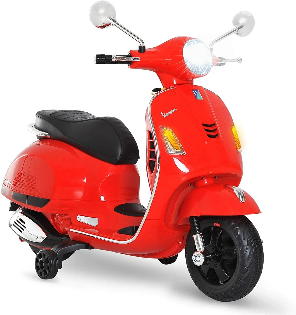 Scooter Vespa - Moto électrique Enfant 6V - Port USB - dim 102L x