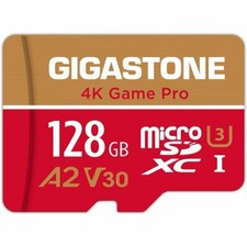 Gigastone 128GB Micro SD Card, 4K Game Pro, Switch Compatible