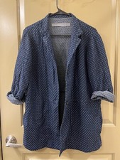 raquel allegra cotton navy blazer sz 1 item 22.2 