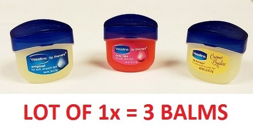 SET VASELINE TROCKENE LIPPENTHERAPIE BALSAM SET ORIGINAL ROSIGE LIPPEN CREME BRULEE JELLY - Bild 2 von 7