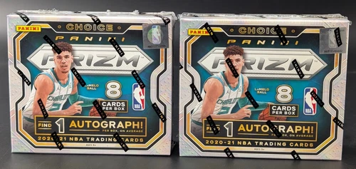 2X LOT 2020-21 Panini Prizm Choice Basketball Sealed Hobby Box Edwards RC YR