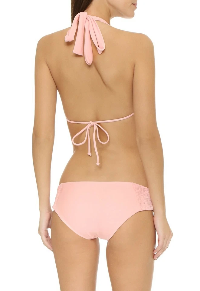 Pantalones de bikini Tori Praver para mujer rosa liso hipster margarita talla L Foto 2 de 3