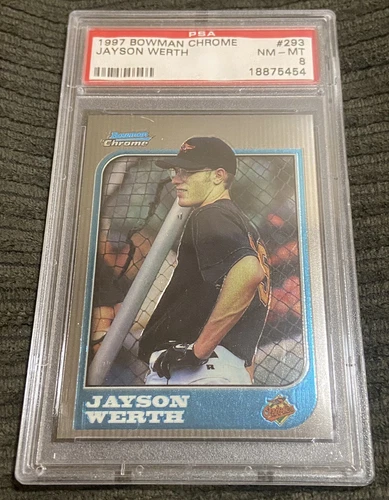 1997 Bowman Chrome jayson Werth Psa 8 Rookie Card