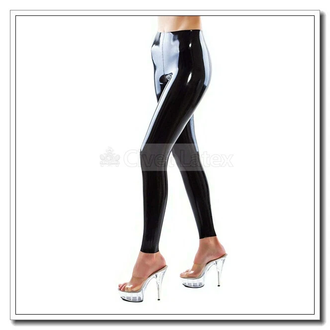 Latex Leggings Rubber Gummi Party Black Casual Classic Fitted Customize .4mm F97