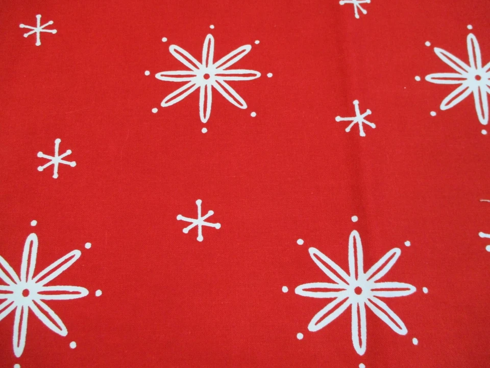 Juego de 4 manteles individuales de algodón rojo festivo con etiqueta de Navidad caprichoso Foto 3 de 4