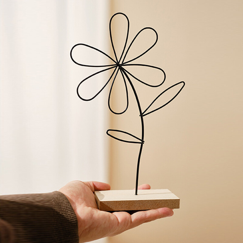 Deco Métal Fleur Métal Déco Salon Moderne 2 Pieces Iron