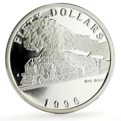 マダガスカル硬貨 1996年 50アリアリ　バオバブ Marshall Islands 50 dollars Big Boy Trains Railways proof silver