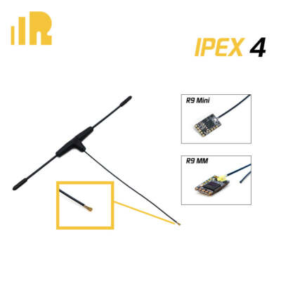FrSky R9 900MHz Dipole T Antenna - IPEX4 (R9 Mini / R9MM) - US Dealer
