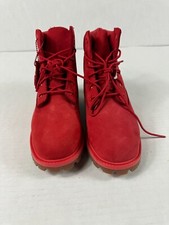 Timberland 50th Anniversary Edition 6" Medium Red Waterproof Boot Youth Size 