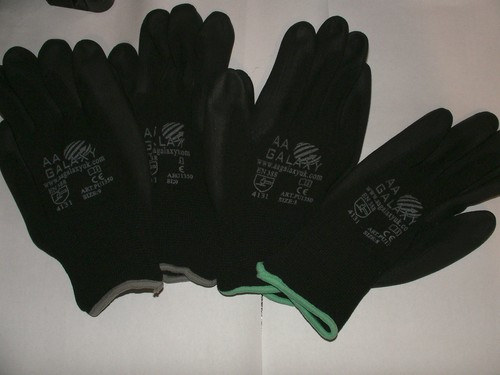 new Nylon PU Safety Work Gloves Builders Grip (Size M-8, L-9) 1 pair to 100Pairs - Picture 28 of 42