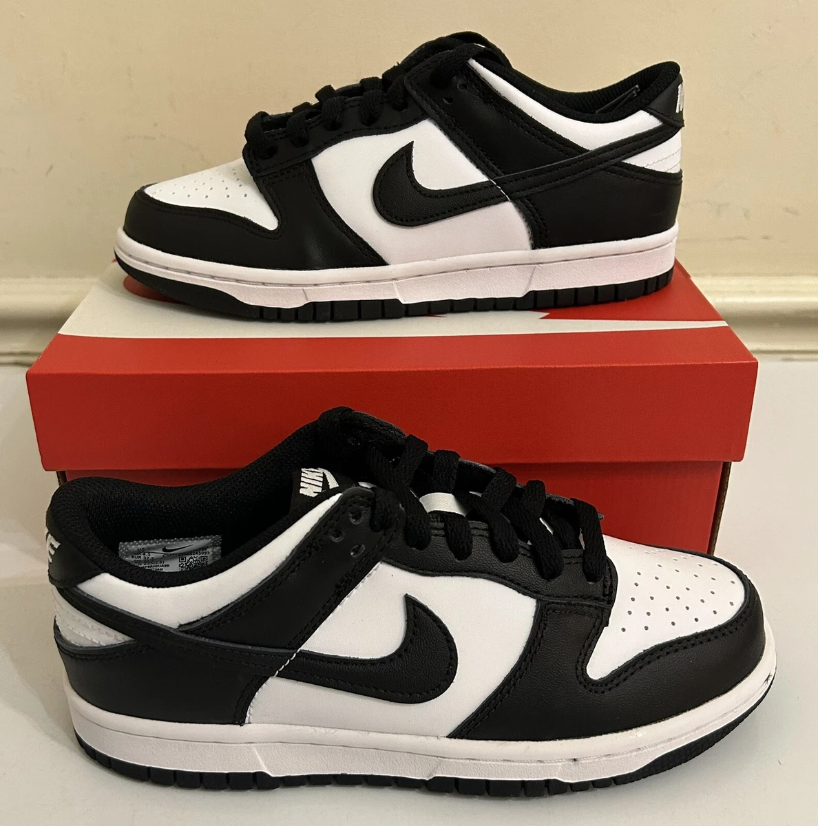 Nike Dunk Low Panda GS Size 5Y / 6.5 Women's CW1590-100 Black