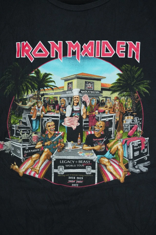 IRON MAIDEN Legacy Of The Beast 2022 Tour Camiseta 4XL Tampa Florida Último Evento Foto 4 de 4