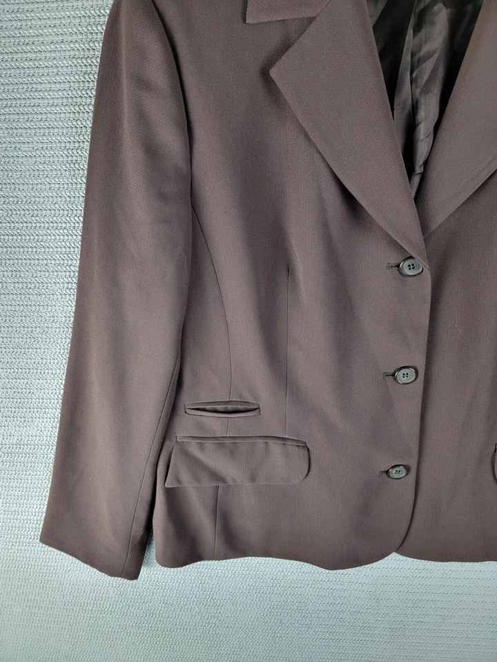 Colección Nygard Traje Chaqueta Blazer Talla 16 Petites Casual Marrón Foto 4 de 4