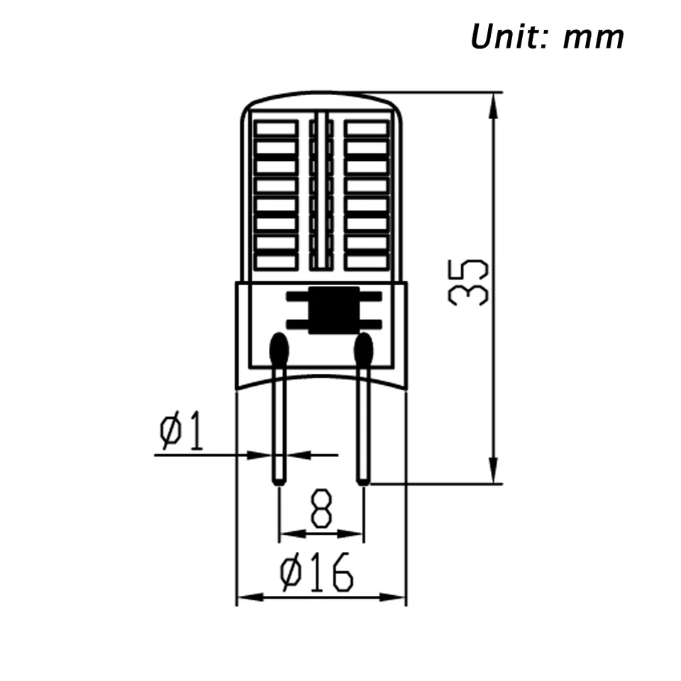10pcs G8 G8.5 Bi-Pin Led bulb 64-3014SMD 110~120V Silicone Crystal White Lamp - Image 3 of 4