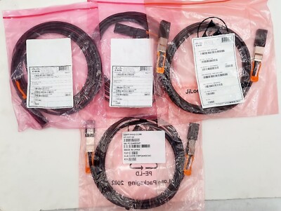 LOT OF 4 Cisco QSFP-H40G-CU3M CMPQAASCAC 40Base-CR4 Passive Copper Cable