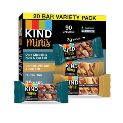 (80) KIND Minis - Variety Pack, Dark Choco Nut & Caramel Almond Sea Salt Bars