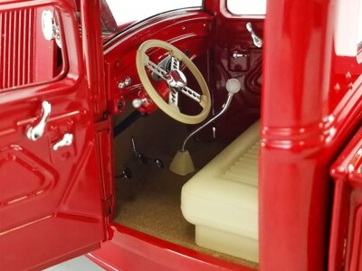 ACME 1:18 1932 Ford Hot Rod Pickup Truck Diecast Model Car Red