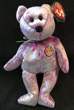 Ty Purple Dreamer Bear Beanie Baby Of The Month 2002