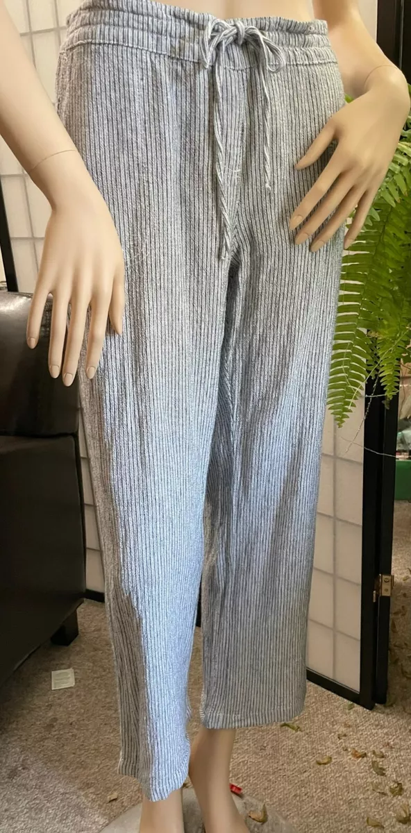 Women's striped store linen pants