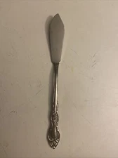 Vintage Ornate Rose Stainless Flatware Butter Spreader Knife Lustreware 