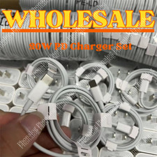 100X Lot 20W PD Fast Charger For iPhone 14/13/12/Pro/11 USB Type C Adapter Cable