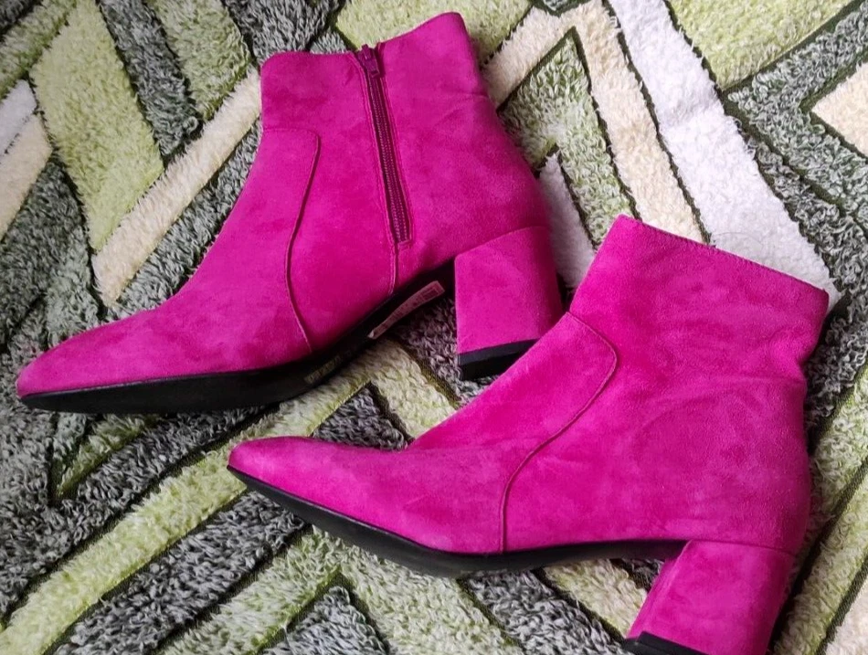 Womens pink ankle best sale boots