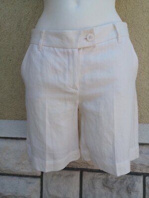  MARELLA MAX MARA LINEN BERMUDA Short Elegant Pants Size US 2 EU 32 new