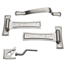 National 7" Gate Fence Door Hinges w/ Latch and 9-1/2" Pull Handle Kit n214-043