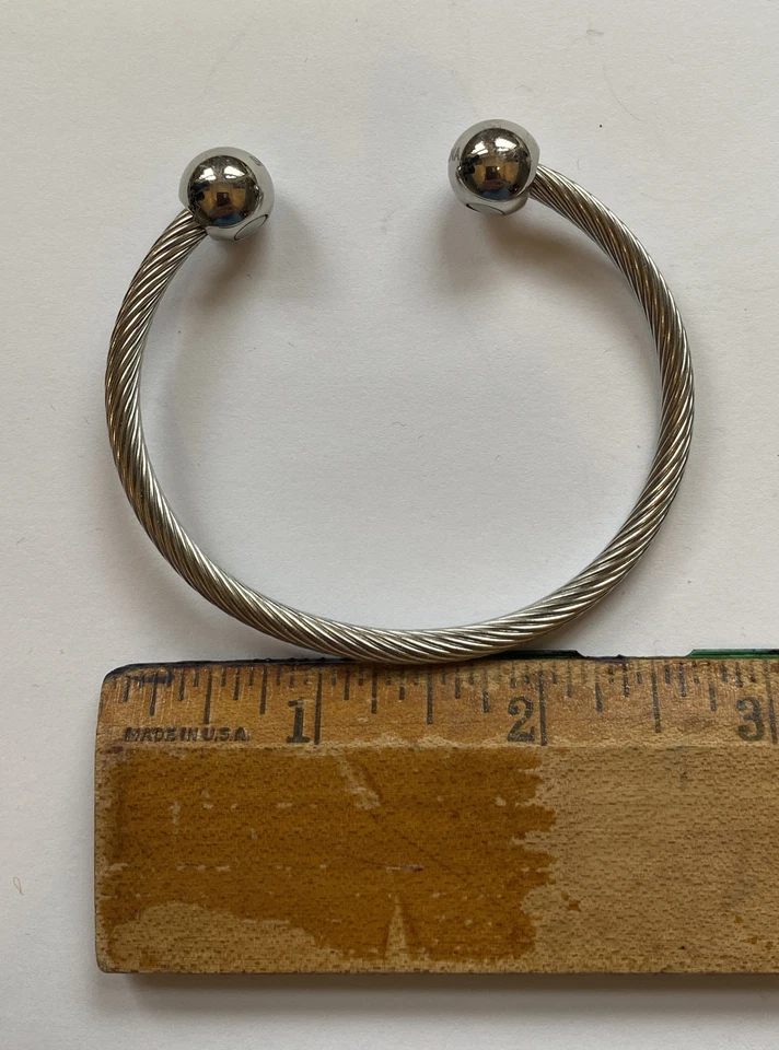 "PULSERA MAGNÉTICA BRAZALETE BIENESTAR 7"" alambre trenzado inoxidable Sabona" Foto 4 de 4