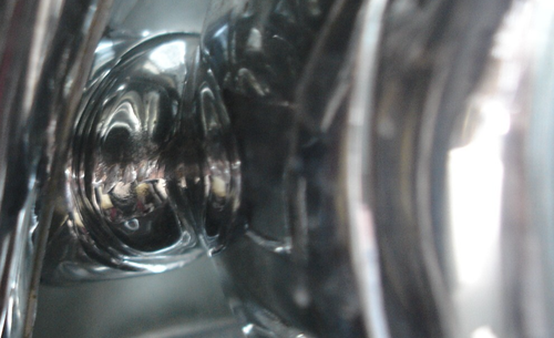 1963 only OEM Pontiac Full size Dash Tachometer Tach Adapter CHROME IS PITTED - Picture 4 of 11