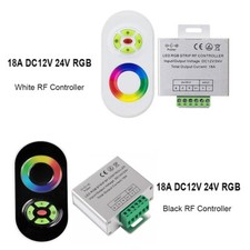 18A RGB LED Strip Controller DC12V 24V RF Wireless Touch Remote Control Dimmer
