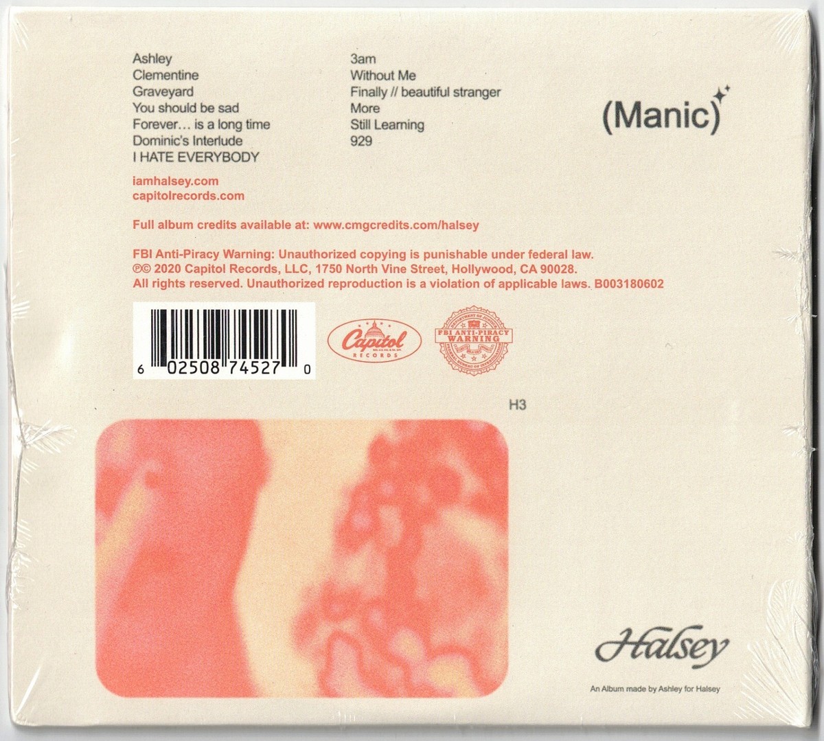 Halsey Ashley ホールジー MANIC マニック 限定直筆サインCD s-l400.jpg
