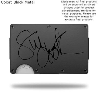 Custom STU COOK Laser Engraved Signature Wallet - Pick A Wallet Color