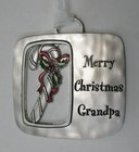 ATOP Merry Christmas Grandpa candy cane TIDINGS OF THE SEASON ORNAMENT ganz — photo 2