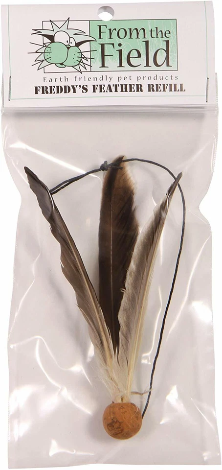 From The Field Catnip Freddy's Feather With Cork Top Refill Organic USA Made