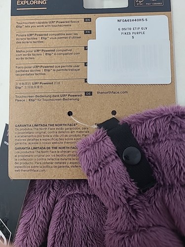 The North Face Girls Osito eTip Gloves Small New NWT Pikes Purple - Picture 4 of 5