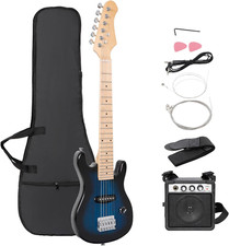 30" Inch Kids Electric Guitar Set with 5W Amp, Cablgifte Cord, Pick, Shoulder St