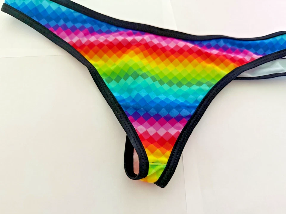 Wicked Weasel Bikini Digital Rainbow 238 Full Bikini Bottom 25th Anniversary L - Bild 3 von 4