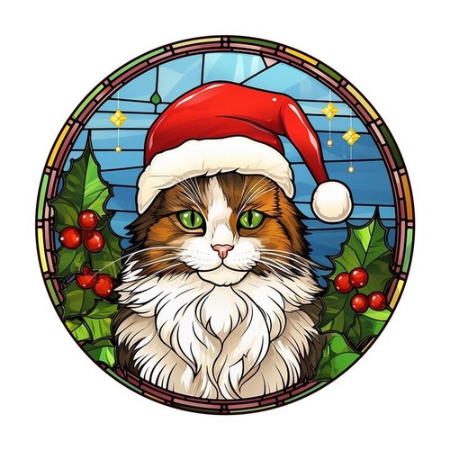 Personalised Christmas Festive Cat Hanging Bauble With Name - Picture 19 of 22