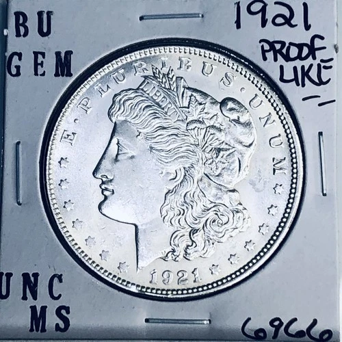 1921 BU GEM MORGAN SILVER DOLLAR UNC MS+++ U.S. MINT RARE COIN 6966