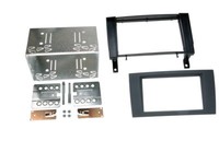 Autoradioblende Einbaurahmen Doppel-Din Schwarz Matt FüR Mercedes SLK R171