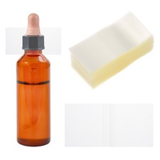 Shrink Bands 2.4 x 1.2 Inch, Clear 300 Pcs Perforated Shrink Wrap for Bottles