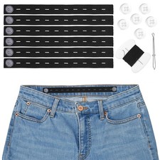 6 PCS Waist Tightener Pants Women Adjustable Jeans Button Elastic Extenders