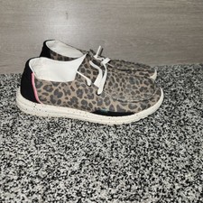Hey Dudes Jungle Brown Wendy Women Sz 7 Cheetah Leopard Print Natural Collection