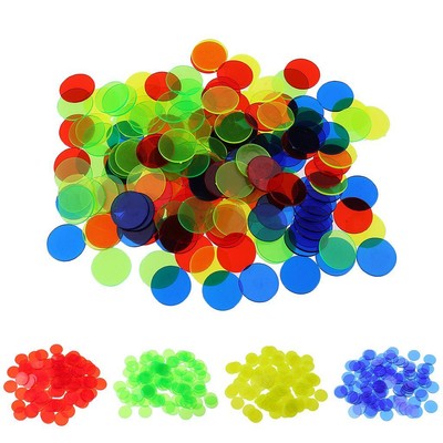 100 Stück durchscheinende Bingo Chips 3/4 Zoll für Bingo Brett