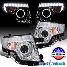 Fits 2007-2010 Ford Edge Projector Headlights Wled Halo Rim Fits 2007-2010 Ford Edge Projector Headlights Wled Halo Rim